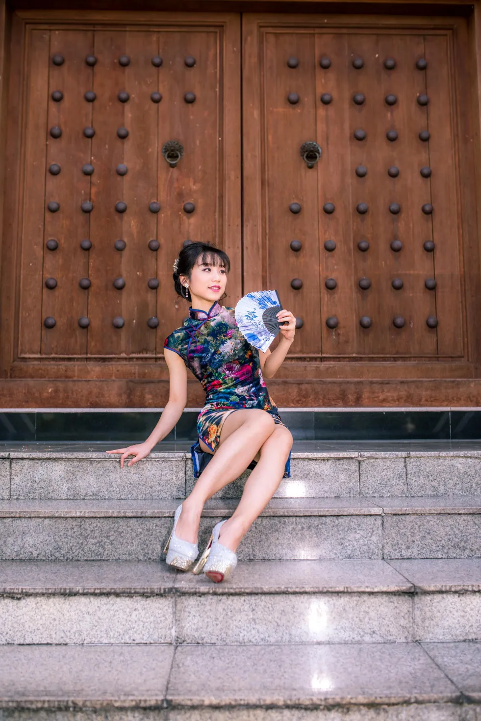 [Mzsock] NO.194 Yu Chen short cheongsam high heels beautiful legs street photography#[105P]-66